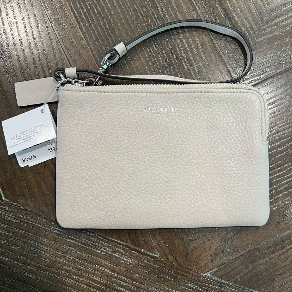 Coach Pebble Leather Wristlet